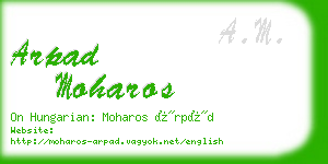 arpad moharos business card